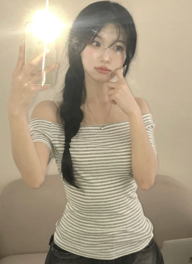 ボーダーオフショル半袖Tシャツ | creamsugar | 詳細画像3